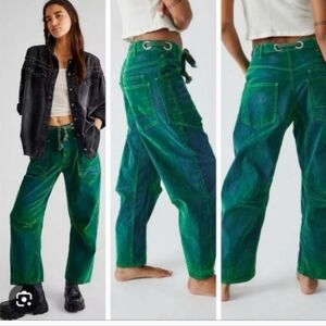 We The Free Moxie Flocked Barrel Low Slung Jeans 26